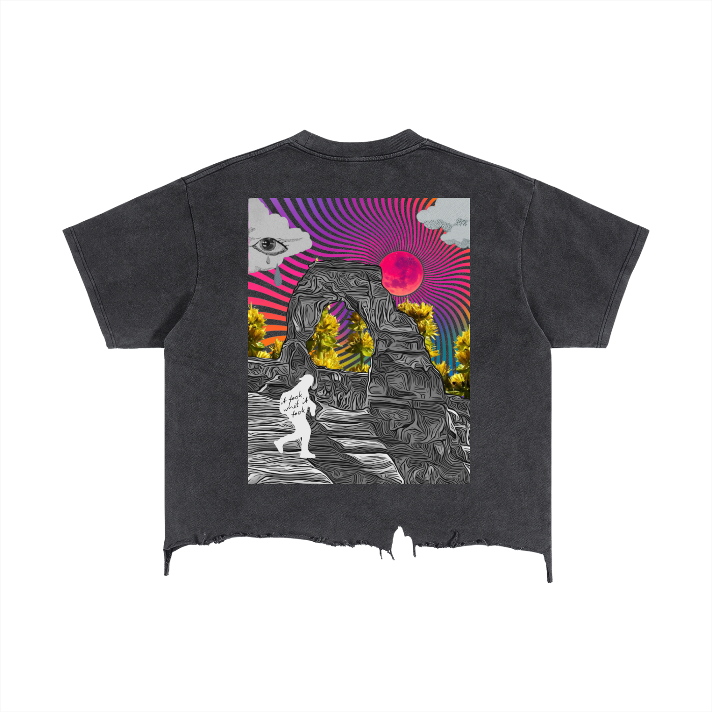 It Took Boxy Distressed Hem T-Shirt