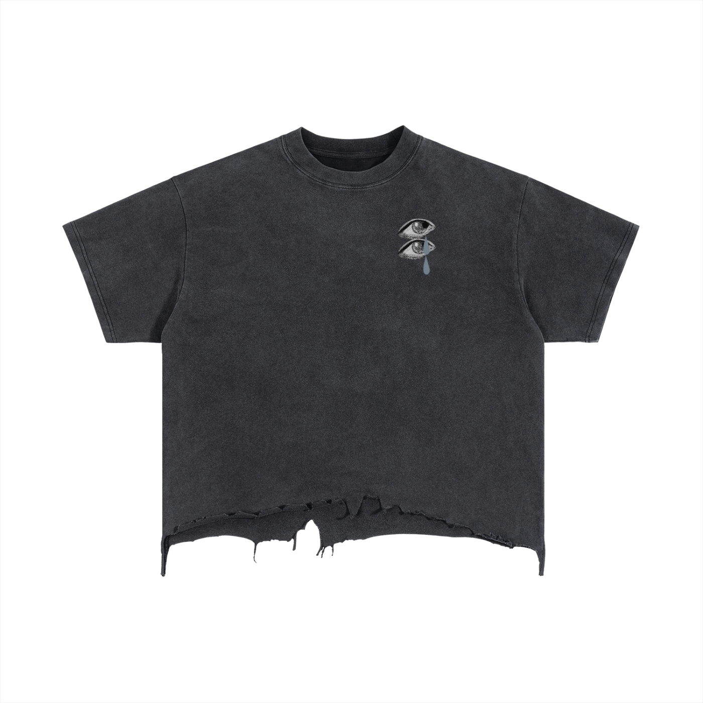 It Took Boxy Distressed Hem T-Shirt