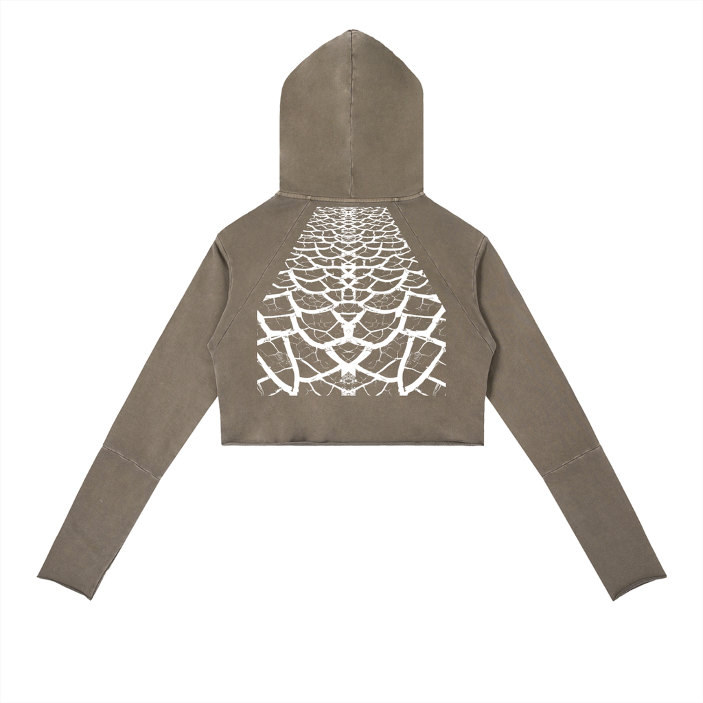 Dry Season Mirror Raw Edge Hoodie