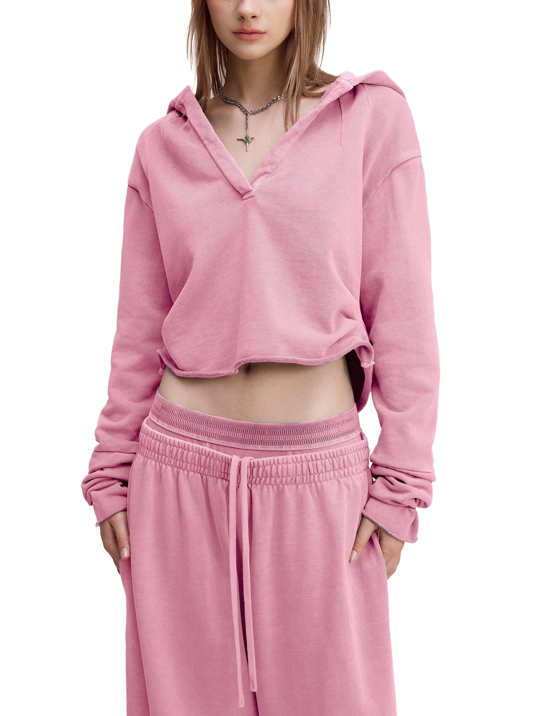 Dry Season Mirror Raw Edge Hoodie