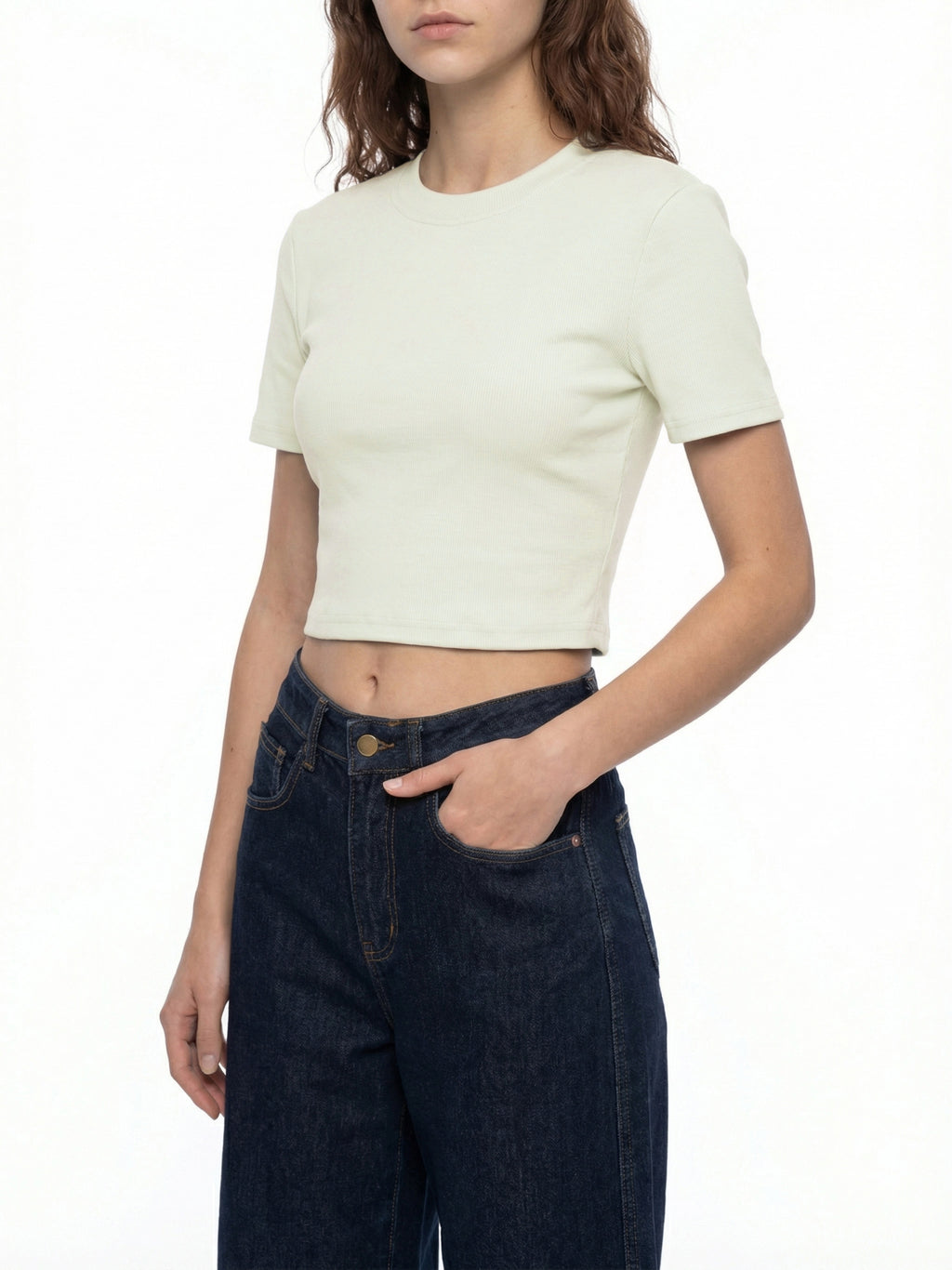 Awake Ribbed Crop T-Shirt